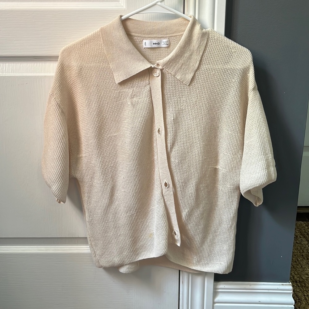 Light beige mango blouse